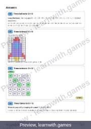 Preview: Times tables to 12 × 12 file, page 10: answers