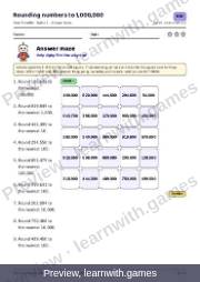 Preview of page 46: Rounding numbers to 1,000,000: Answer maze