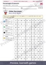 Preview: Percentages of amounts file, page 1: color by answer