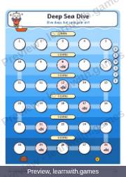 Preview: Deep Sea Dive board game file, page 2: the board