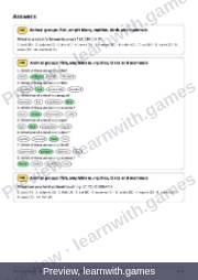 Preview: Animal groups: fish, amphibians, reptiles, birds and mammals file, page 8: answers
