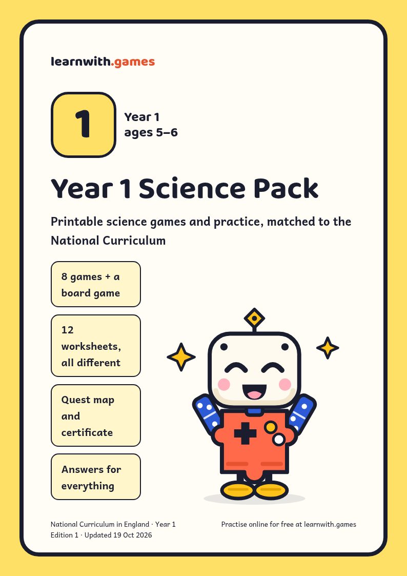 Cover of the Year 1 Science Pack
